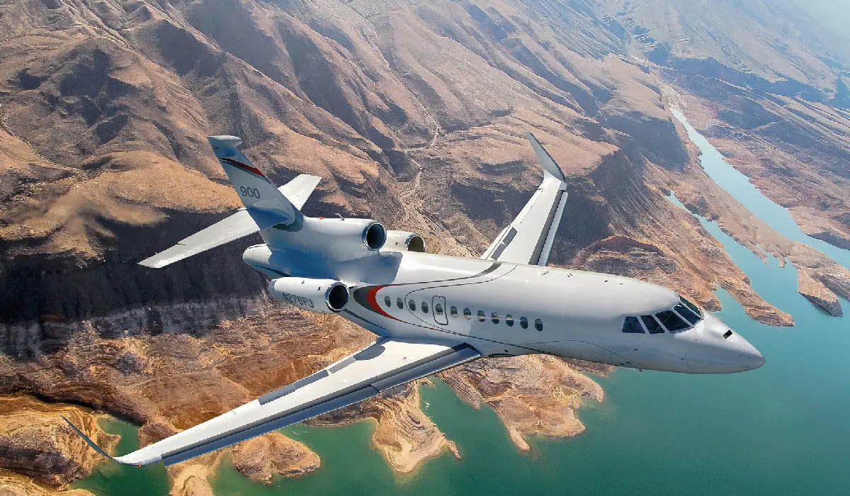 Tri Color Jet Charter Dassault Falcon 900B | Large Tri-Jet Rental